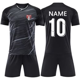 Outdoor T-Shirts Customizable Kids Soccer Jersey clothes Personalised Youth Short Set Boy Girl Training Uniform Name Number 230215