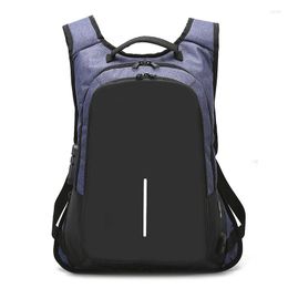 Backpack Men's Laptop Headphone Hole USB Waterproof Anti-theft Business Women's Night Reflective