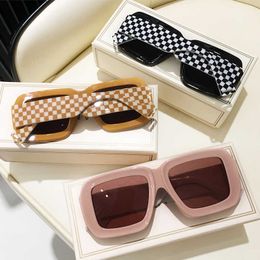 Sunglasses MS New Women Sunglasses Fashion Eyewear Gradient Brown Pink Sun Glasses for Female Gift Brand Designer Uv400 G230214