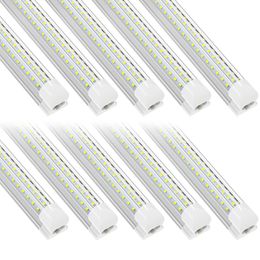 LED shop lights 4ft 60W Cool white 6000K daylight Integrated LED tubes D shape Clear Lens, linkable, garage, warehouse, basement, kitchen lighting, t8 25pcs US stock