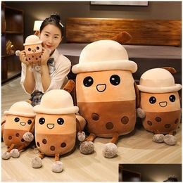 Stuffed Plush Animals Creative New Pearl Milk Tea Pillow Lovely Standing Posture Cup Gift Baby Gifts Boys And Girls Lush Animalsl Dhiqf