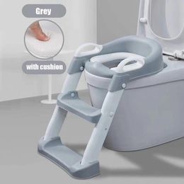 Seat Covers 1-8 Years Children's Potty Baby Toilet Seat With Adjustable Ladder Infant Toilet Training Folding Seat Training Seat 230214
