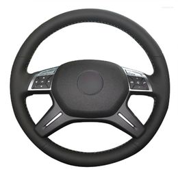 Steering Wheel Covers DIY Sewing-on PU Leather Cover Exact Fit For GL350 ML350