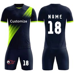 Outdoor T-Shirts Children Soccer jersey set uniforms Men women Survetement Football Uniforms Adult Kids Soccer Tracksuit Jersey Training Suit 230215