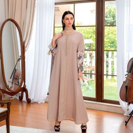 Ethnic Clothing Maxi Dress Women Retro Robe Hooded Tassel Islamic Ramadan Turkish Muslim Party Evening Long Sleeve