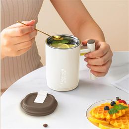 Mugs 450ml Stainless Steel Thermal Cup Double Wall Coffee Milk Tumbler Anti-Scald Portable Travel Car Office Drinkware Large Tea Mug