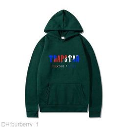 2022 бренд зимняя одежда Trapstar Мужская толстовка хип -хоп мужские толстовка высококачественная буква спортивная одежда мужская толстовка Asian размер 1049fx