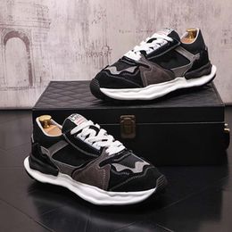 2023 spring mens dress shoes luxury ventilate Cloth splicing black gray loafers wedding shoes casual shoes size 38-43