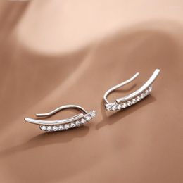 Stud Earrings Fashion Simple Clear Zircon For Women Minimalist Party Wedding Jewellery Gift Eh998