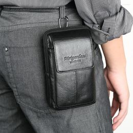 Waist Bags MEIGARDASS Genuine Leather Belt Men Fanny Pack For 5.5 Inch Mobile Phone Pouch Casual Male Coin Purse Wallets