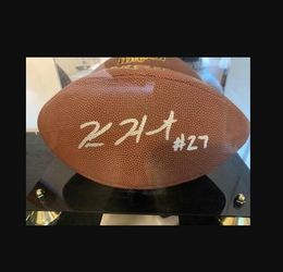 Kareem Hunt Clark Kelly JOHNSON WINSLOW McCaffrey Polamalu Merriman Autographed Signed signatured signaturer auto Autograph Collectable football ball