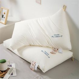 Pillow Cotton Core Student Neck Protection Antibacterial Help Sleeping Home Support Head Orthopaedic Relax Health Cervical
