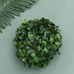 Decorative Flowers Topiary Artificial Boxwood Hanging Fake Decor Green Garden Front Planters Spheres Door Ornament Greenery Decoration