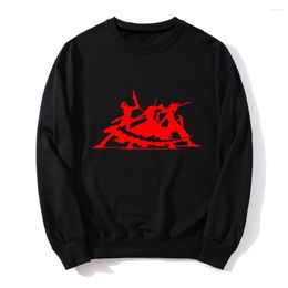 Men's Hoodies Soul Eater Long Sleeves Crew Neck Sweatshirt Printing Black Star Death The Kid Luminous Fleece Autumn Winter Jacket Tops