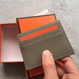 Credit Card Holder Mens Classic Design Hiqh Quality Real Leather Ultra Slim Wallet Packet Bag For Mans Womans241d