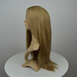 Ombre Blonde Jewish Kosher Wig Sheitels 26 인치 T10-12/16# Dark Root Vietnamese Virgin Human Hair Style 1 4*4 실크 상단 약간의 작은 레이어