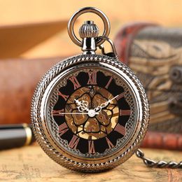 Pocket Watches Fob Hand Winding Mechanical Pendant Watch Vintage Retro Mini Clock Women Men Children For Christmas Gift