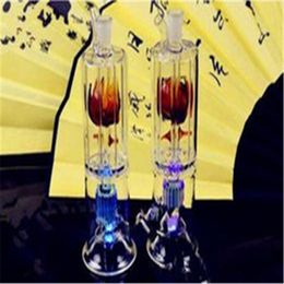 2023 Next door top flower bottom 2 layer core water cigarette pot Bongs Oil Burner Pipes Water Pipes Glass Pipe Oil Rigs Smoking