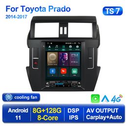 Android 11 Player For Tesla Style Car dvd Radio Video For Toyota Land Cruiser Prado 150 2013-2017 Multimedia GPS Carplay Stereo