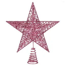 Christmas Decorations 1 Pc Tree Top Topper Pink Colour Glittering Decoration For Xmas Party Banquet