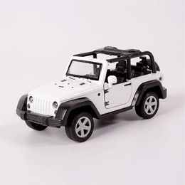Автомобили модели сплав сплав Diecast Jeeps Wrangler Open Off Road автомобилей Мини -модельные игрушки для детей мальчики Glide Toy Gifts300H