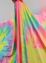 Rainbow Tie Dye Spandex Stretch Lycra Fabric Kick para dançarina de banho de banho vendida pelo Yard 2107022438418