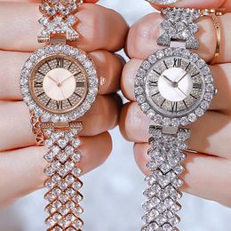 Wristwatches Diamond Women Watches Ladies Gypsophila Bracelet Fashion Luxury Quartz Wrist Watch Female Clock Relogio FemininoWristwatches He