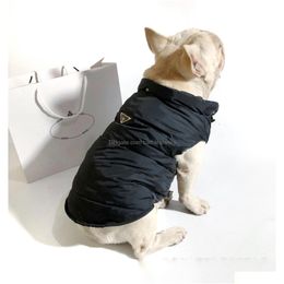 Dog Apparel Pet Winter Warm Coat Puppy Clothes Two Legs Cotton Clothing Vest Jacket For Small Medium Dogs Drop Delivery Home Garden S Dhqhu