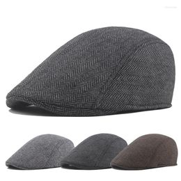 Berets Classic Tweed Sboy Cap For Men Women Fall Winter Cotton Flat Ivy Vintage Gatsbay Hat Irish Outdoor Cabbie Beret Painter