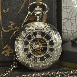 Pocket Watches TIEDAN Steampunk Luxury Sport Antique Skeleton Mechanical Watch Men Chain Necklace Casual & Fob