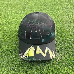 Wholesale Baseball Cap for Men Black Fashion Graffiti Caps Adjustable Hip-hop Sunhats