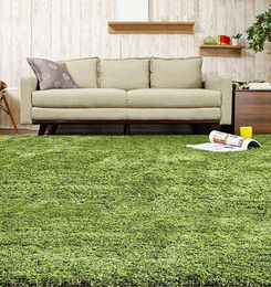 Teppiche grasgrüne Farbe 2 cm Dicke Polyester Wohnzimmer Teppich großer Größe Nordic Style Kid039s Dekoration Fläche Teppich Floor 5014611
