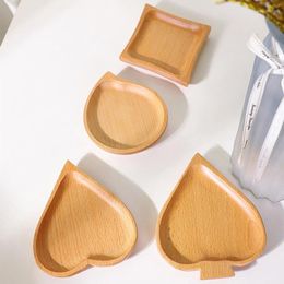 Plates Round Wood Beech Easy Cleaning Lightweight For Dishes Snack Dessert Unbreakable Classic Charger Dinner