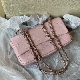 Klasik flep kadınlar büyük rozet omuz çantası deri kapitone elmas çok yönlü akşam crossbody çantaları lüks çanta yüksek kaliteli tasarımcı çanta para çantası 23cm