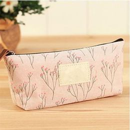 mini cute Cosmetic bag coin purses flower floral canvas key clutch bags wallet coin purse 07228Z