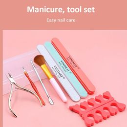 Nail Art Kits Manicure Tools Set Tool Box Drill Head Kit Scissors/Toe Separator/Brush/Sponge Block/Polishing Strip Of Boxes