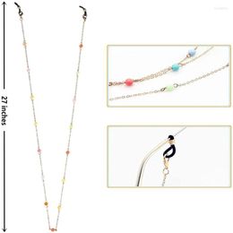 Chains 2023 Fashion Women 6 PCS Sunglasses Chain Necklace Anti-loss Beaded Mask Rope Glasses Available Wholesale