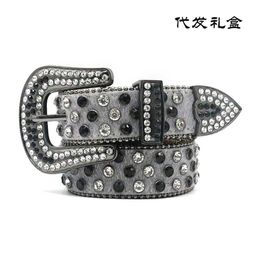 Belts Adhesives Belt glass high-grade nail bead inlaid with gun Colour PU plush alloy pin buckle personality small crowd hip-hop sweet