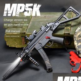 Gun Toys Mp5 Toy Paint Ball Electric Burse Water Gel Gel Blaster Adts Children CS Game Sniper Rifle Shoot for Boy Drop Gi Dhnyx