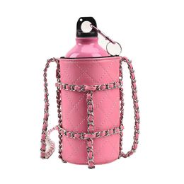 Shoulder Bags Hot Pink Luxury Women Water Bottle Pouch Totes Ins Hot Style Chain Shoulder Bag Purse 2022 Designer Crossbody Bag Strap Clutch 0216/23