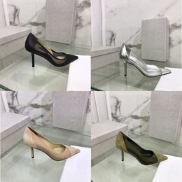 2023 Designer Kreuz spitze High-Heel-Sandalen Damen Luxus Leder Eleganz flacher Mund Kleid Sandale Damen Sexy Mode gespleißte Pullover Stiletto-Absatz-Schuhe