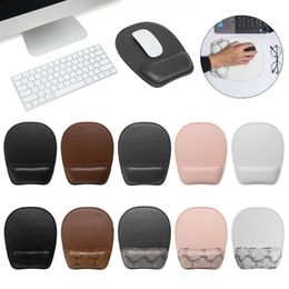 Mouse Pads Wrist Rests 1PC New Soft PU Leather Mouse Pad Sponge Non Slip Comfortable Wrist Rest Hand Support Thicken Mice Mat Home Office Supplies T230215