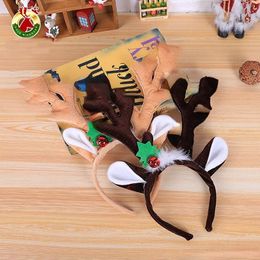 All-match Christmas Headband Hat Fancy Dress Hat Reindeer Antlers Santa Xmas Kids Baby Girls Adult Novelty Hairwear For New Year Gift