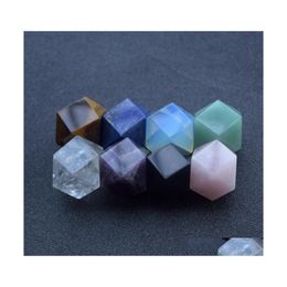 Stone Natural Crystal Polyhedron Ornaments Quartz Healing Crystals Energy Reiki Gem Craft Hand Pieces Living Room Decoration Drop De Dhian
