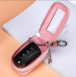 Keychains Lanyards Unisex Designer Key Pouch Fashion Cow Leather Purse Keyrings Mini Wallets Coin Credit Card Holder 5 Colours Epac276S