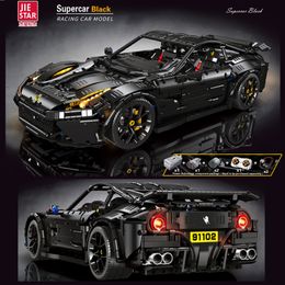 Moc F12 Super Sport Black Racing Car Building Blocks New High-Tech 91102 3097Pcs Creative Model RSR Bricks Toys Children Bricks Kids Birthday Toys Christmas Gifts