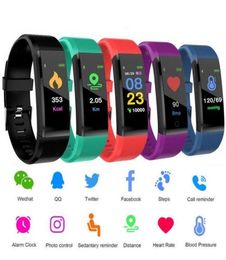 Sport ID115 Plus Smart Watch For Men Women Color Screen IP67 Freqüência cardíaca de pressão cardíaca Bracelet de fitness Pedômetro de pressão arterial 3157698
