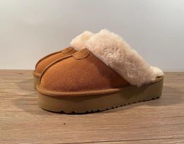 Designer Slippers Australia Boots fashion booties women shoes warm sneakers Suede Shearling platform Slipper Ankle snow Bootes Chestnut winter sandals 090