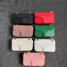 Klasik tasarımcı marka omuz çantası çanta üst kadın moda deri flep çok renkli yatay el çantası AAAMM4497