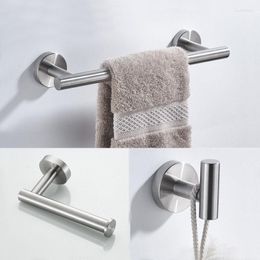 Bath Accessory Set Gold 304 Stainless Steel Bathroom Accessories Punched Towel Rack Hook Tissue Hardware Pendant